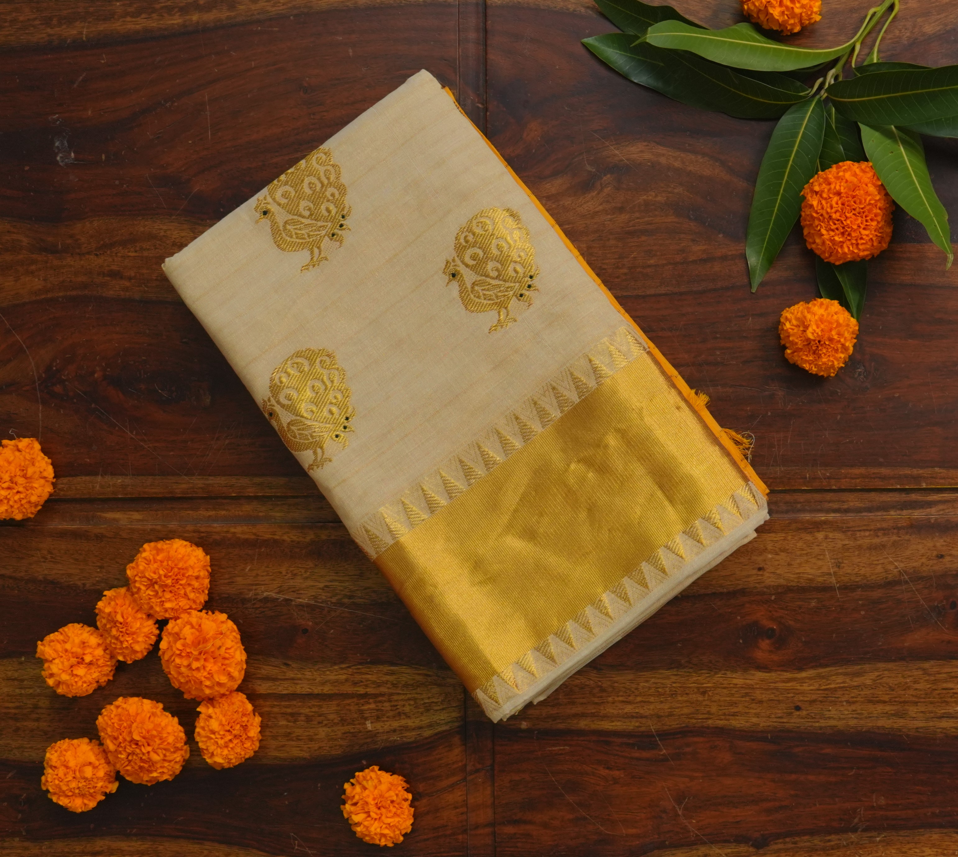 🦚 Pure Handloom Tissue Set Saree – Ultimate Mayil Butta Collection